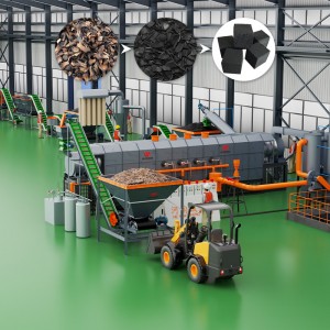 Palm kernel shell charcoal machine